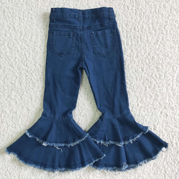 Washed Blue Bell bottom jeans  P0003