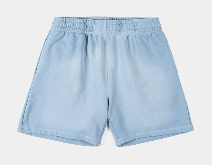 Washed Fleece Mens Shorts (Blue/Blue)
