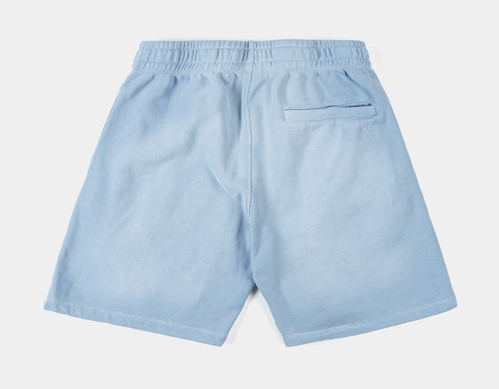 Washed Fleece Mens Shorts (Blue/Blue)
