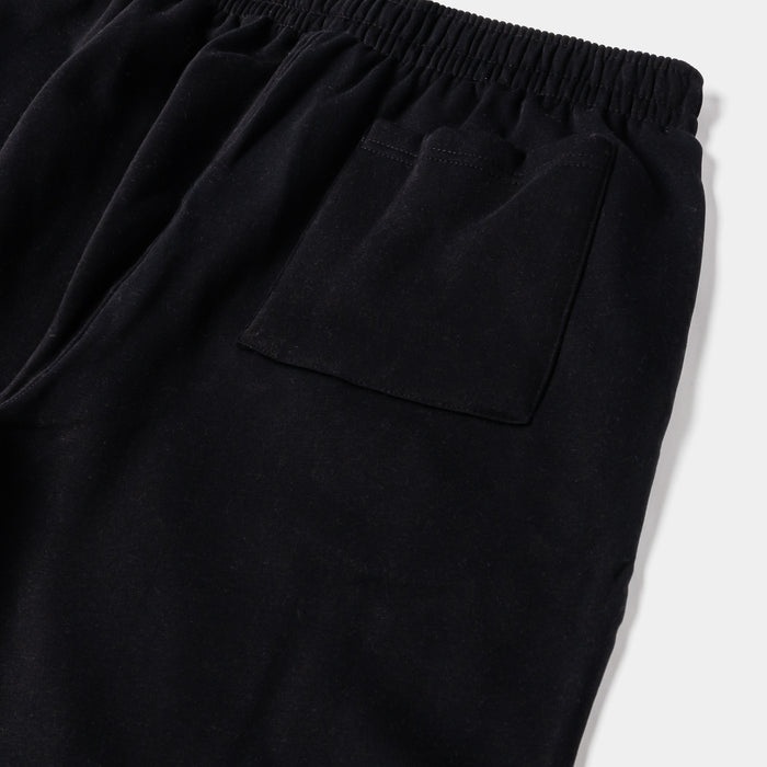 Wide Leg Fleece Mens Pants (Black)
