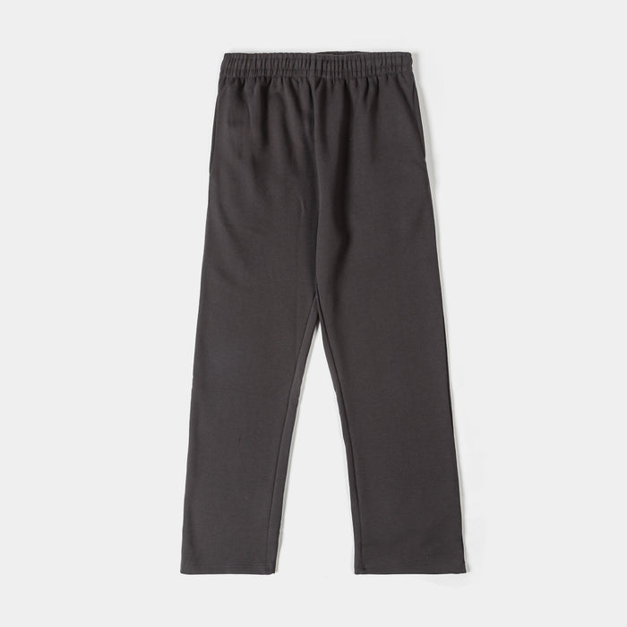 Wide Leg Fleece Mens Pants (Grey)