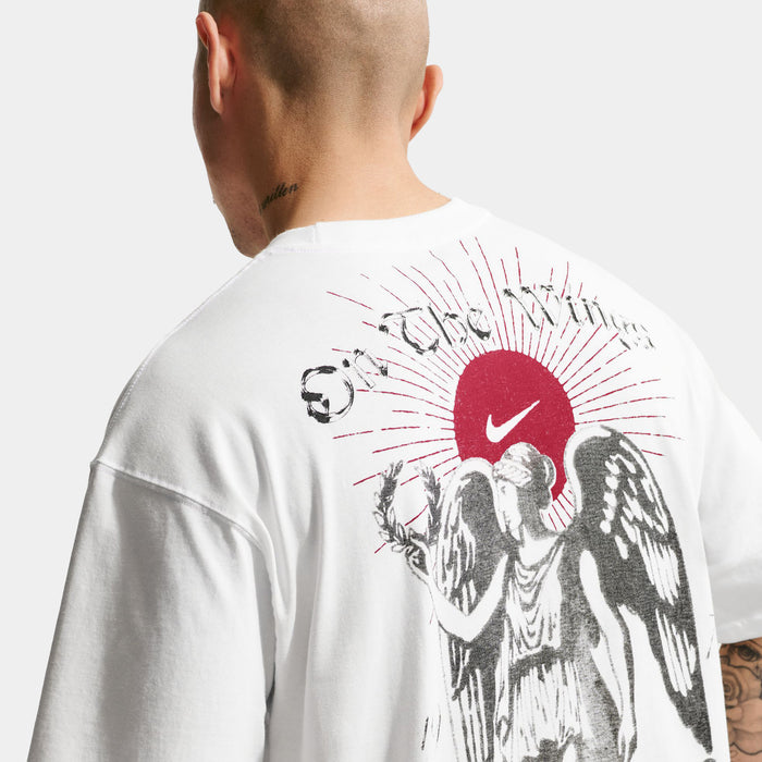 Wings Of Victory Graphic Mens Short Sleeve Shirt (Summit White)