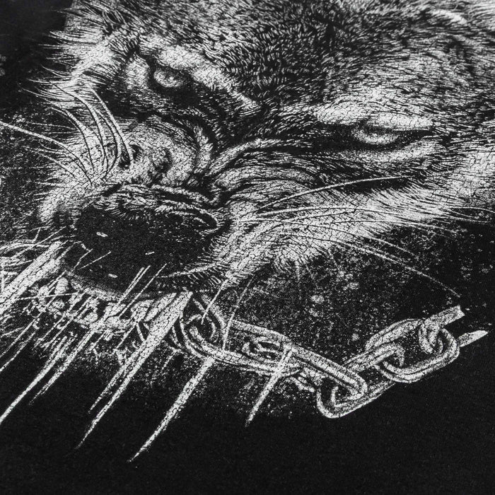 Wolf In Chains Washed Mens Short Sleeve Shirt (Grey/White)