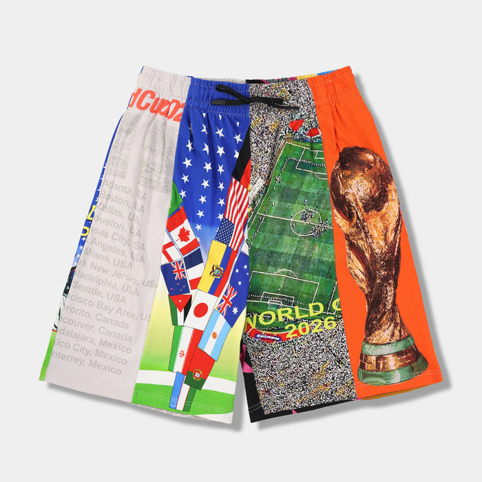 World Cup Wide Mens Shorts (Multicolor/White)