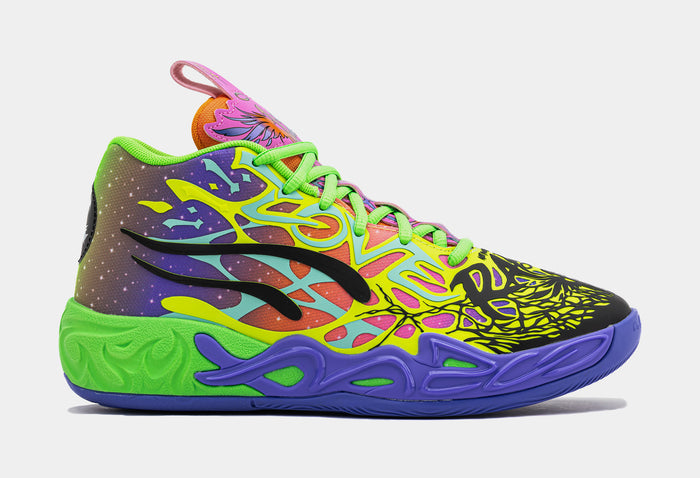 Puma x LaMelo Ball MB.04 Be You Grade School Basketball Shoes (Purple/Green)