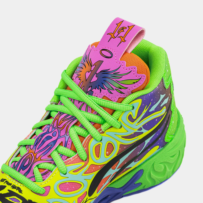 Puma x LaMelo Ball MB.04 Be You Grade School Basketball Shoes (Purple/Green)