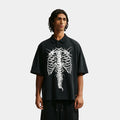 Your Message Here Mens Short Sleeve Shirt (Black/Safety Orange)