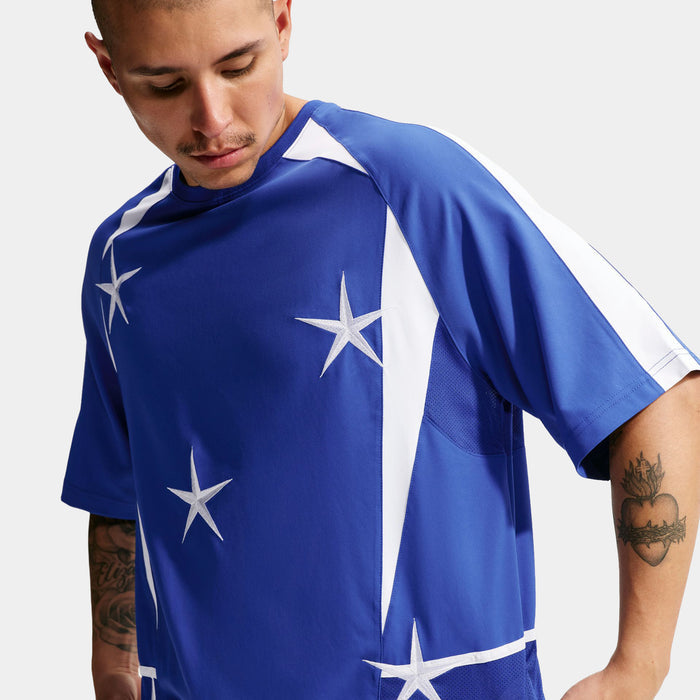 Your Message Here Soccer Mens Jersey (Old Royal/White/Safety Orange)