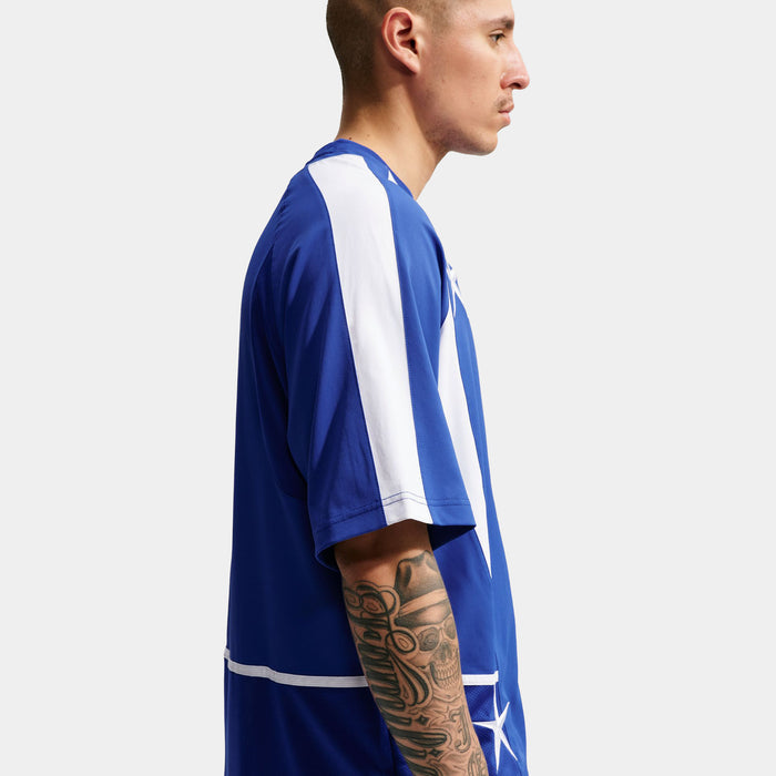 Your Message Here Soccer Mens Jersey (Old Royal/White/Safety Orange)