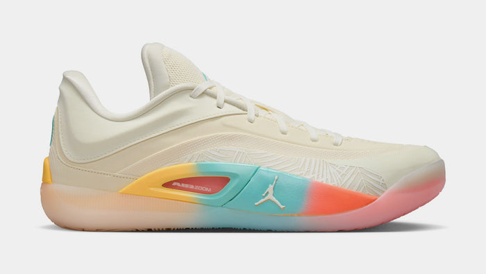 Zion 4 Low County Mens Basketball Shoes (Coconut Milk/Aurora Green/Sail)