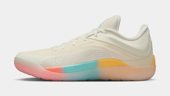 Zion 4 Low County Mens Basketball Shoes (Coconut Milk/Aurora Green/Sail)