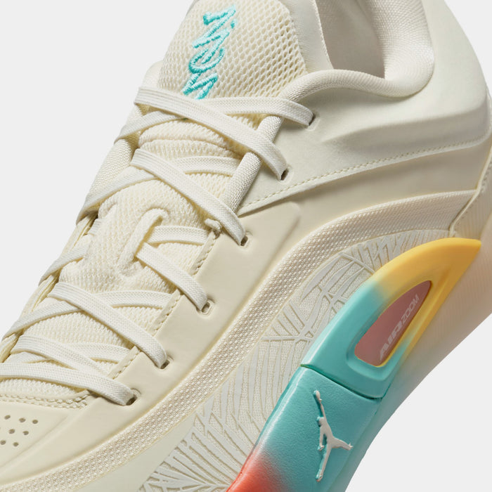 Zion 4 Low County Mens Basketball Shoes (Coconut Milk/Aurora Green/Sail)