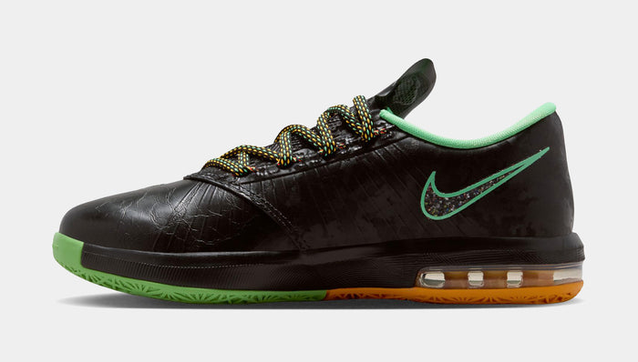 Zoom KD 6 Night Vision Grade School Basketball Shoes (Black/Multicolor/Light Lucid Green) Free Shipping