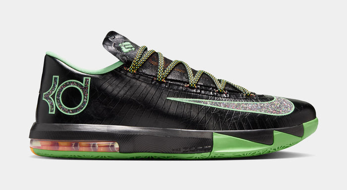 Zoom KD 6 Night Vision Mens Basketball Shoes (Black/Multi-Color/Light Lucid Green) Free Shipping
