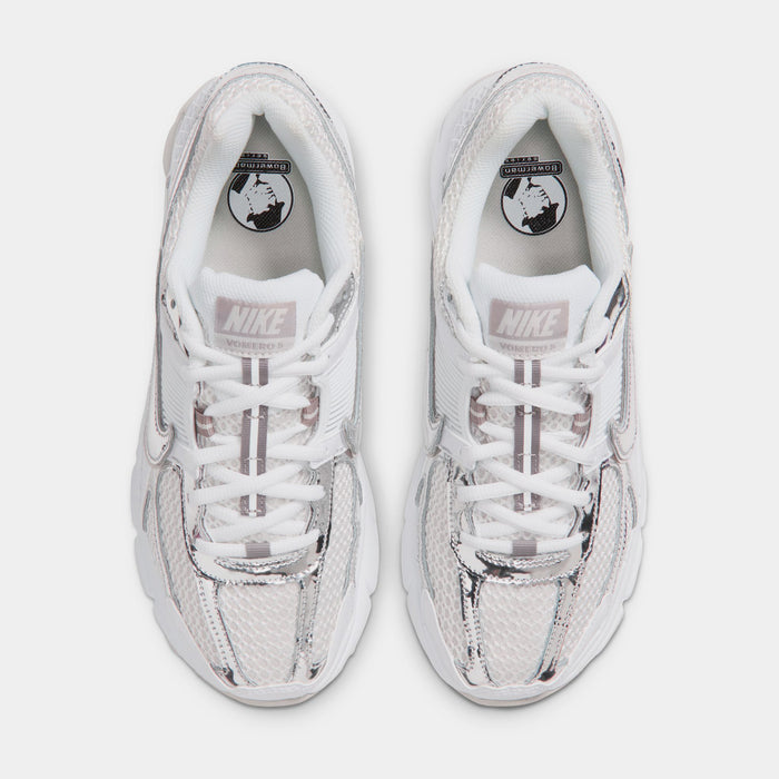 Zoom Vomero 5 Womens Running Shoes (White/Metallic Silver/Light Bone)